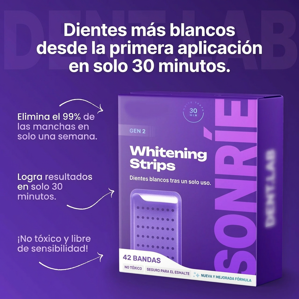 Dent.Lab™ Tiras Blanqueadoras Moradas